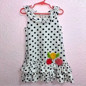 NEW Savannah girls 2-3 black and white polkadot dress